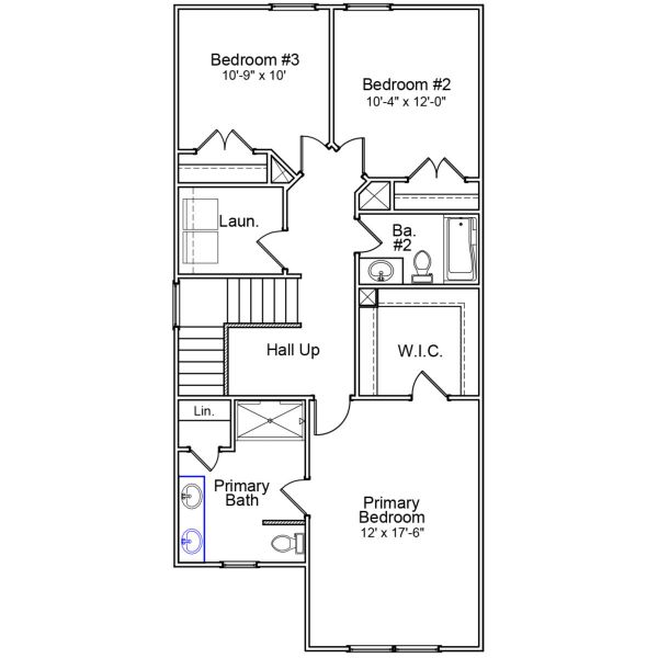 2D floor plan layout of this home in Central Creek, Goose Creek, SC (Image 3).