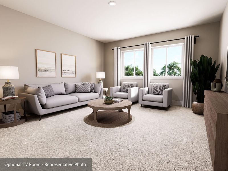 Furnished interior view inside a new home in The Woodlands Hills - Premier Collection, Willis (Image 6).