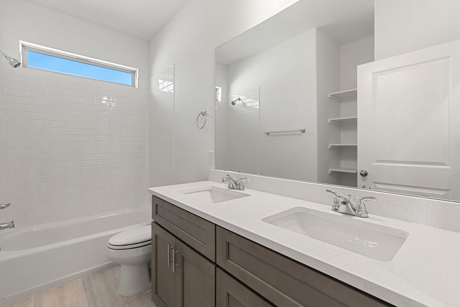 Furnished interior view inside a new home in Sage Hollow, Kyle (Image 7). Furnished interior view inside a new home in Sage Hollow, Kyle (Image 7).