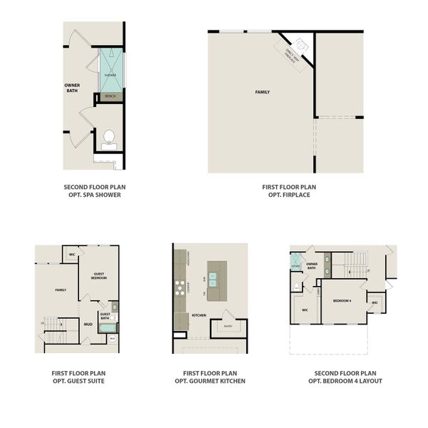 2D floor plan layout for the The Willow A Side-Entry by Davidson Homes LLC in Calista Farms, White House, TN (Image 4). 2D floor plan layout for the The Willow A Side-Entry by Davidson Homes LLC in Calista Farms, White House, TN (Image 4).