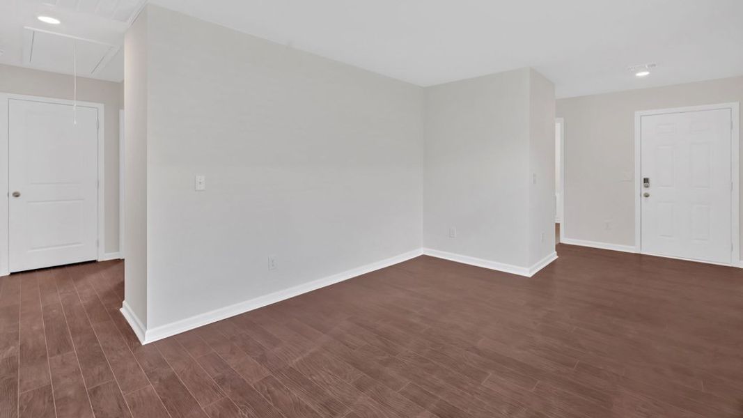 Representative unfurnished interior of a home built from the Allex by D.R. Horton in Clearwater Springs, Johnson City (Image 14). Representative unfurnished interior of a home built from the Allex by D.R. Horton in Clearwater Springs, Johnson City (Image 14).