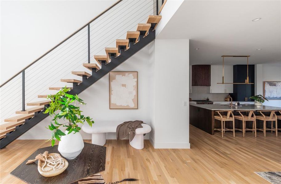 Furnished interior view inside a new home in , Dallas (Image 29).
