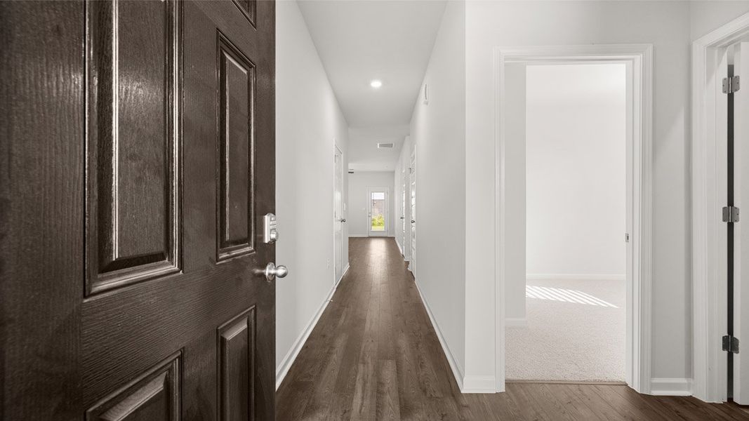 Representative unfurnished interior of a home built from the Sullivan by D.R. Horton in Byrd Village, Graniteville (Image 27).