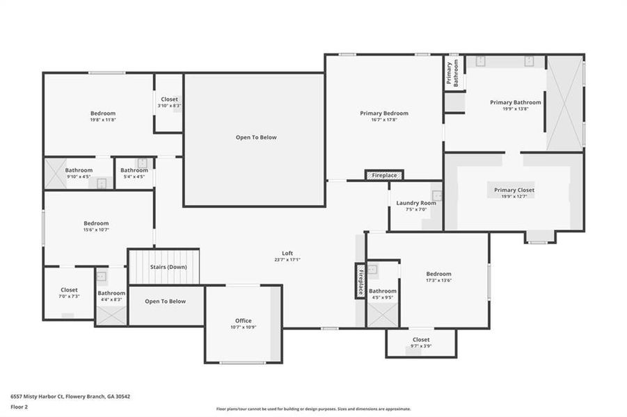 2D floor plan layout of this home in , Flowery Branch, GA (Image 6). 2D floor plan layout of this home in , Flowery Branch, GA (Image 6).