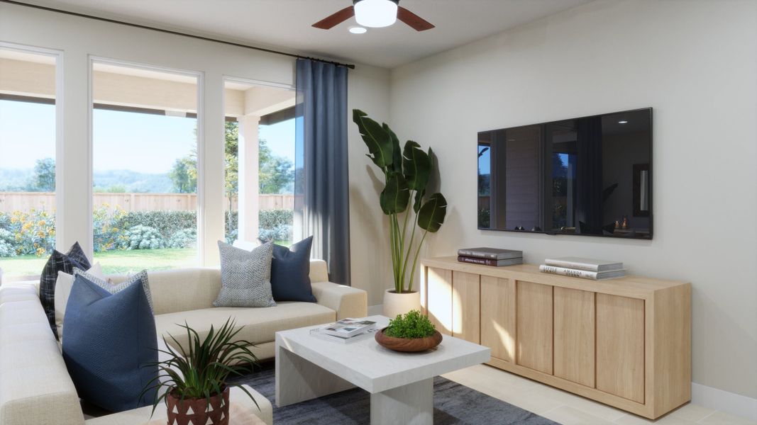 Representative furnished interior of a home built from the 4013 by Risewell Homes in Parkton Square, Kyle (Image 9).