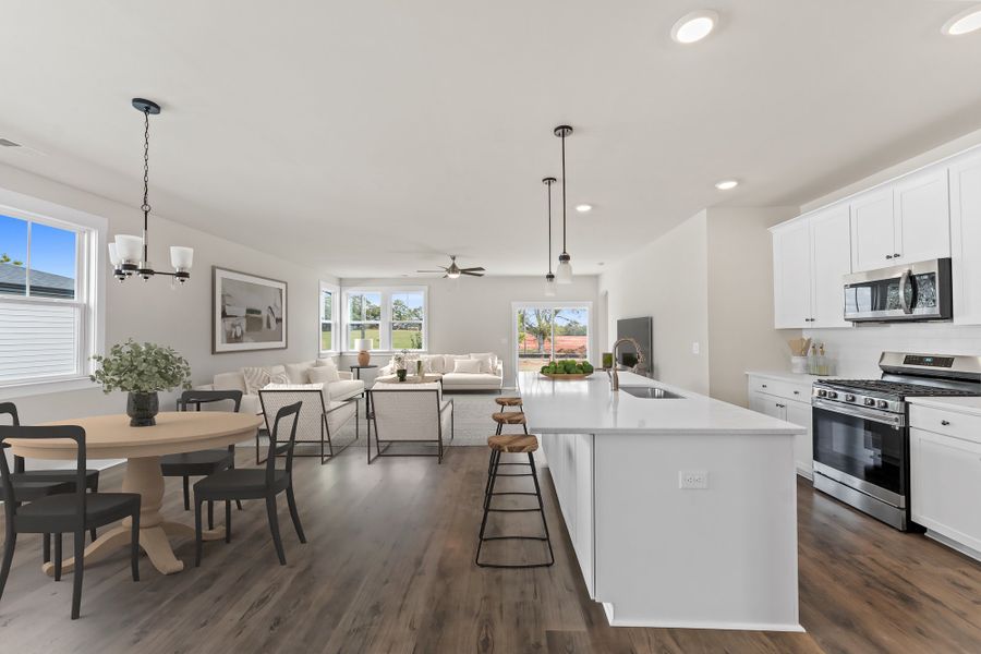 Riverain Kitchen, Cafe, and Living Room Furnished