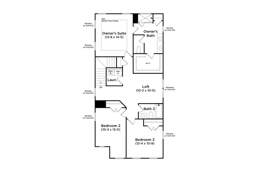 2D floor plan layout of this home in Langley Overlook, Loganville, GA (Image 3).
