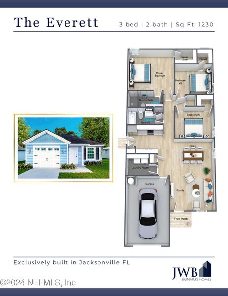 2D floor plan layout of this home in , Jacksonville, FL (Image 5).