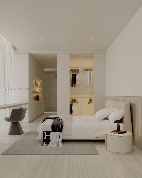 Furnished interior view inside a new home in , Miami Beach (Image 17).