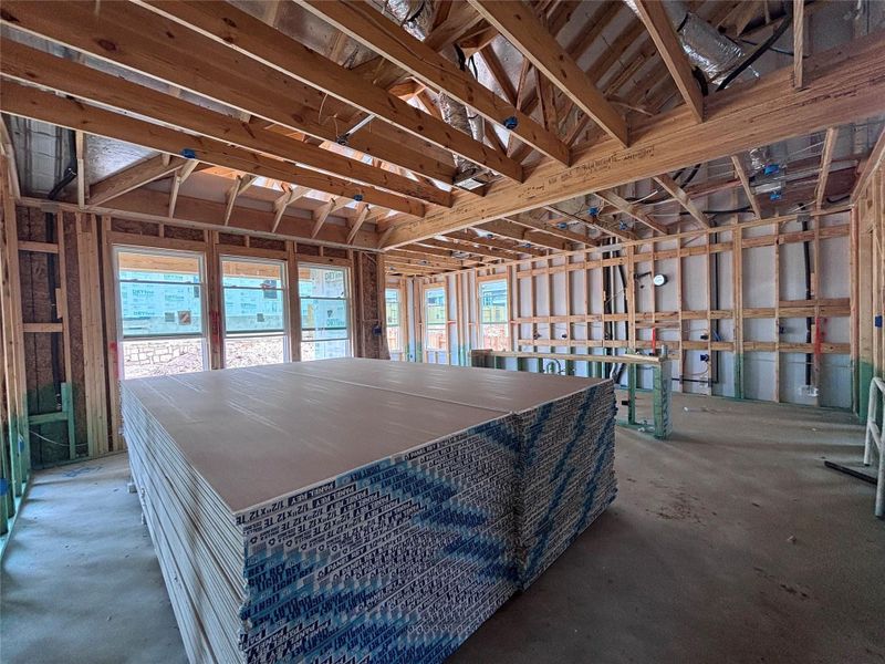 In-progress construction of a new home in The Colony 50s, Bastrop, TX (Image 37). In-progress construction of a new home in The Colony 50s, Bastrop, TX (Image 37).