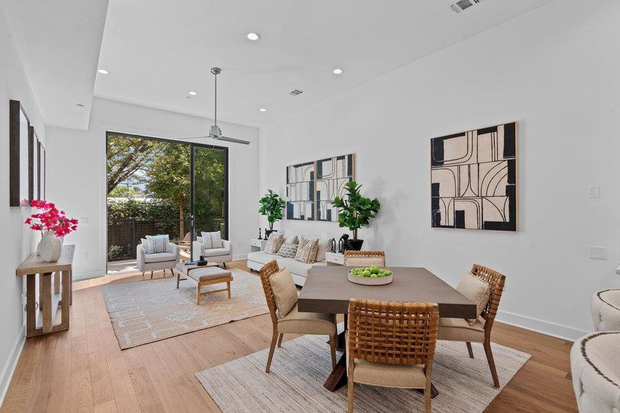 Furnished interior view inside a new home in Bluebonnet Lofts, Austin (Image 8).