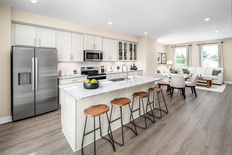 Representative furnished interior of a home built from the Bruckner Quick Move In by Ryan Homes in Stowe Branch Townhomes, Charlotte (Image 9). Representative furnished interior of a home built from the Bruckner Quick Move In by Ryan Homes in Stowe Branch Townhomes, Charlotte (Image 9).