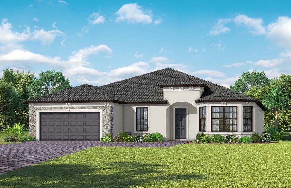 Representative exterior photo of a completed home built from the Stardom by Del Webb in Del Webb Naples, Ave Maria, FL (Image 24).