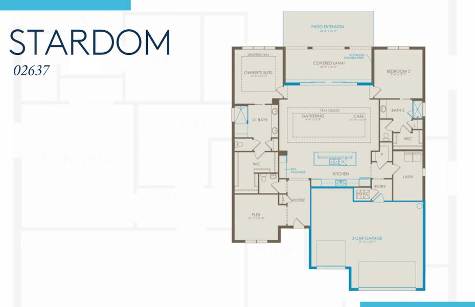 2D floor plan layout of this home in Del Webb Naples, Immokalee, FL (Image 3).