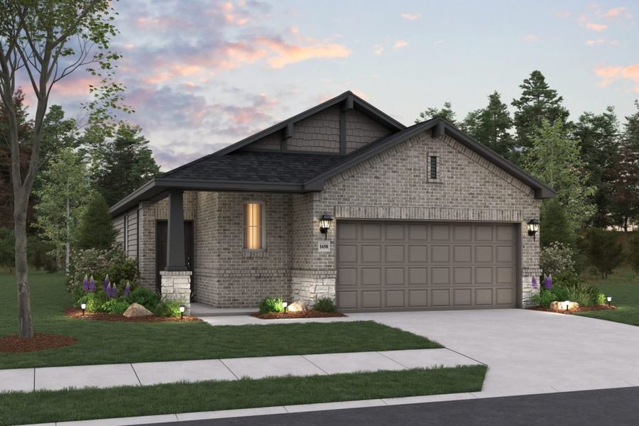 Representative exterior photo of a completed home built from the McClellan II Mustang Meadows 40s by Brohn Homes in Mustang Meadows, Waller, TX (Image 10).