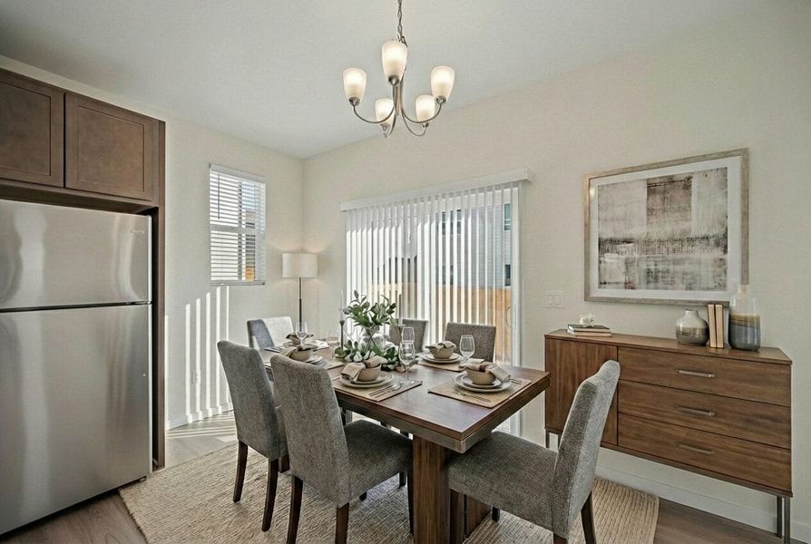 Furnished interior view inside a new home in Ridge at Lorson Ranch, Colorado Springs (Image 7).