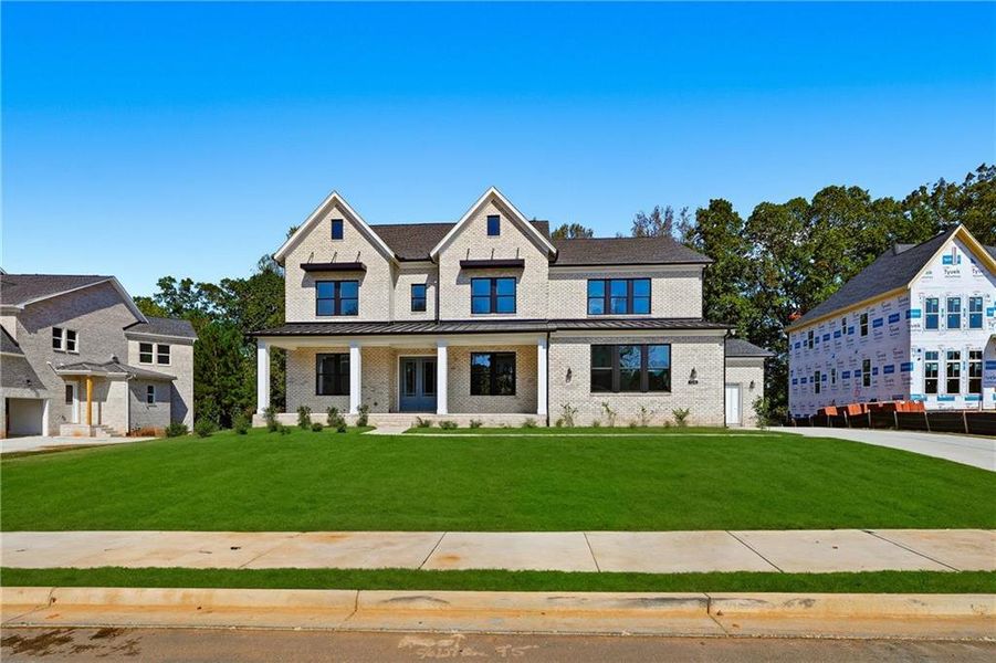 Front exterior of a new home in , Cumming, GA, highlighting curb appeal (Image 29).