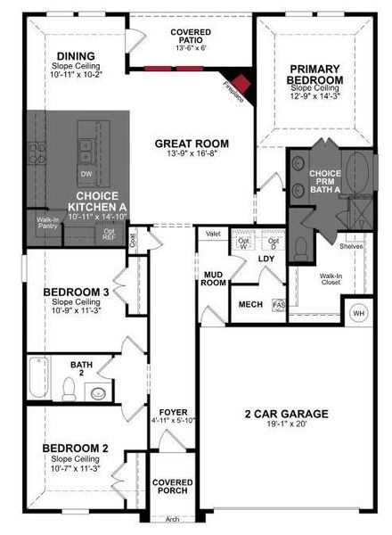 Beazer Homes Churchill Sierra Floorplan.