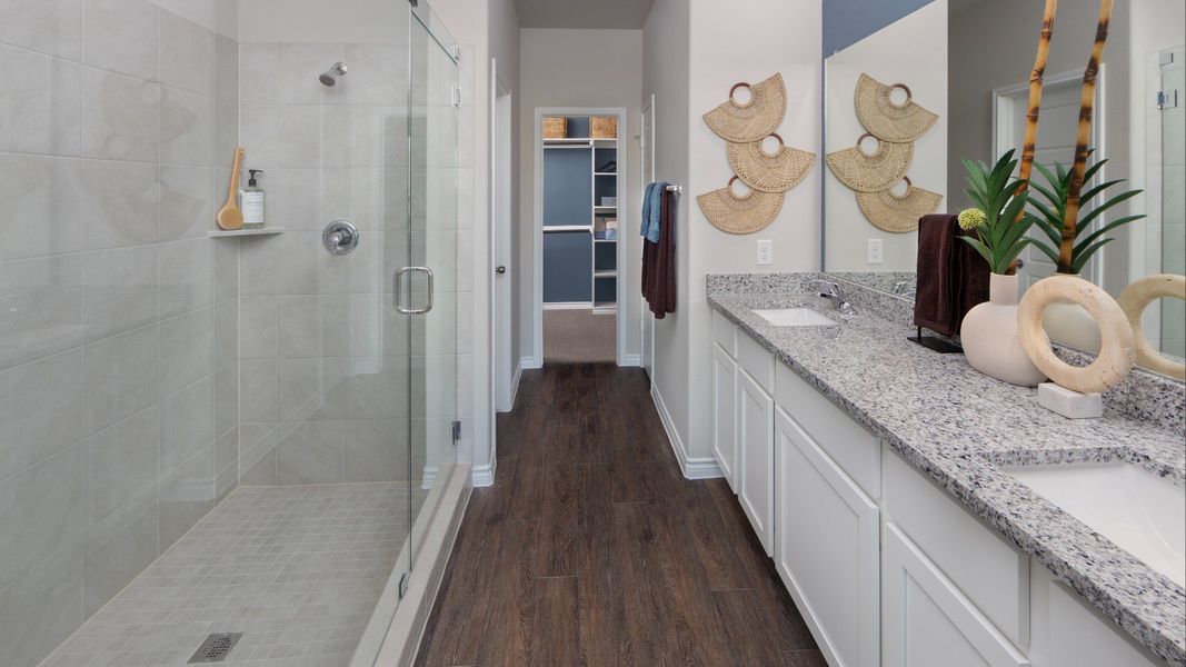 Representative furnished interior of a home built from the The Campbell by Legend Homes in Rocky Creek Crossing, Crowley (Image 10).