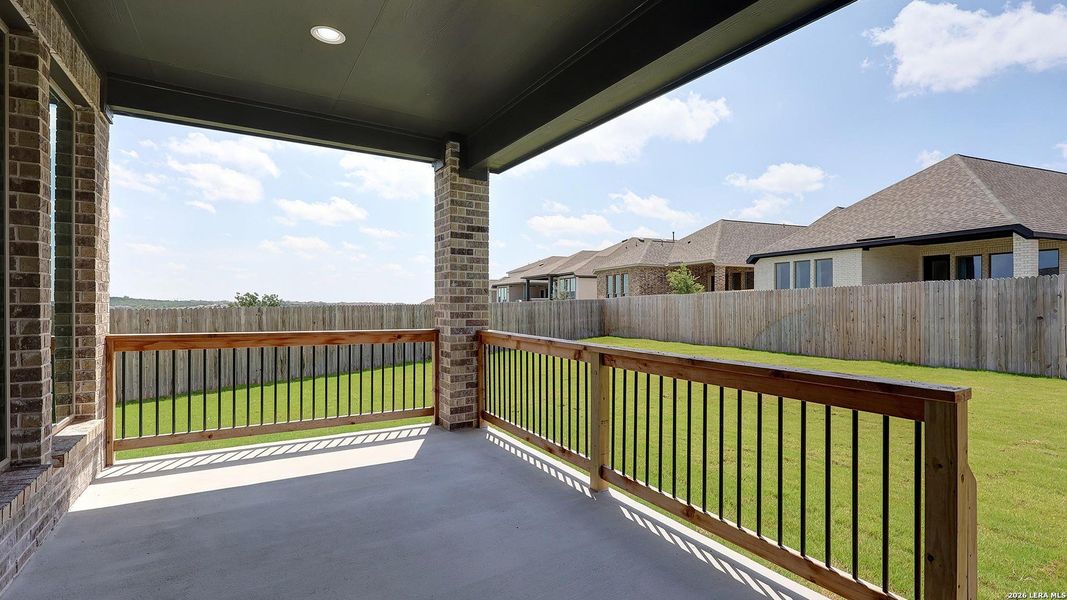 Exterior details and patio area of a home in Ladera, San Antonio (Image 21).