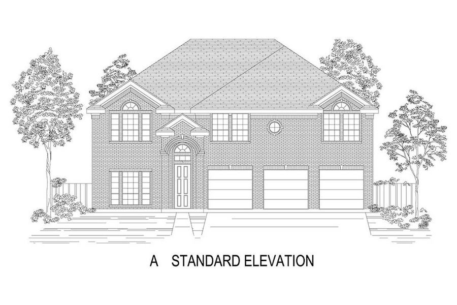 Representative rendering of the exterior for the Boston 2F (w/Media) by First Texas Homes (Image 3).