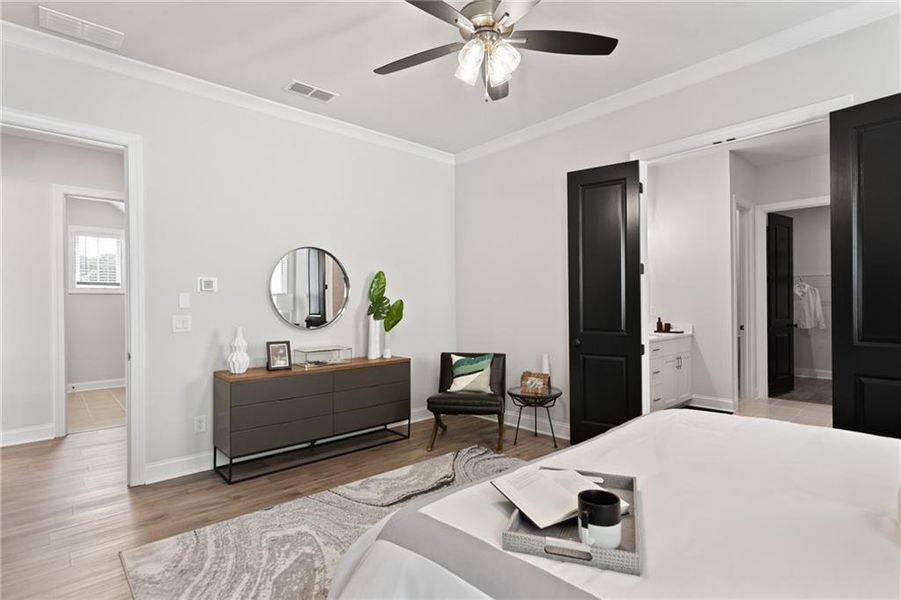 Furnished interior view inside a new home in Promenade at Sawnee Village, Cumming (Image 12).