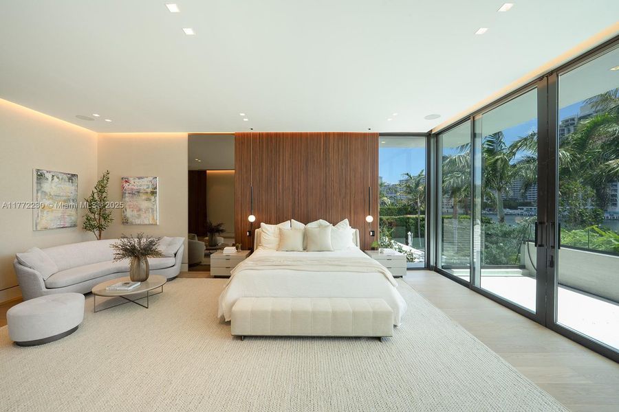 Furnished interior view inside a new home in , Miami Beach (Image 16). Furnished interior view inside a new home in , Miami Beach (Image 16).