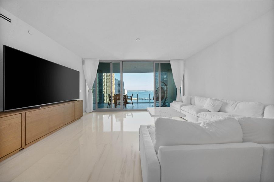 Furnished interior view inside a new home in Aston Martin Residences, Miami (Image 9).