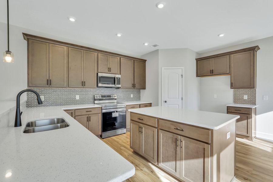 Edisto Open Concept Kitchen with Stained Cabinetry