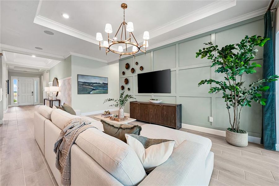 Furnished interior view inside a new home in Esplanade at Skye Ranch, Sarasota (Image 25).