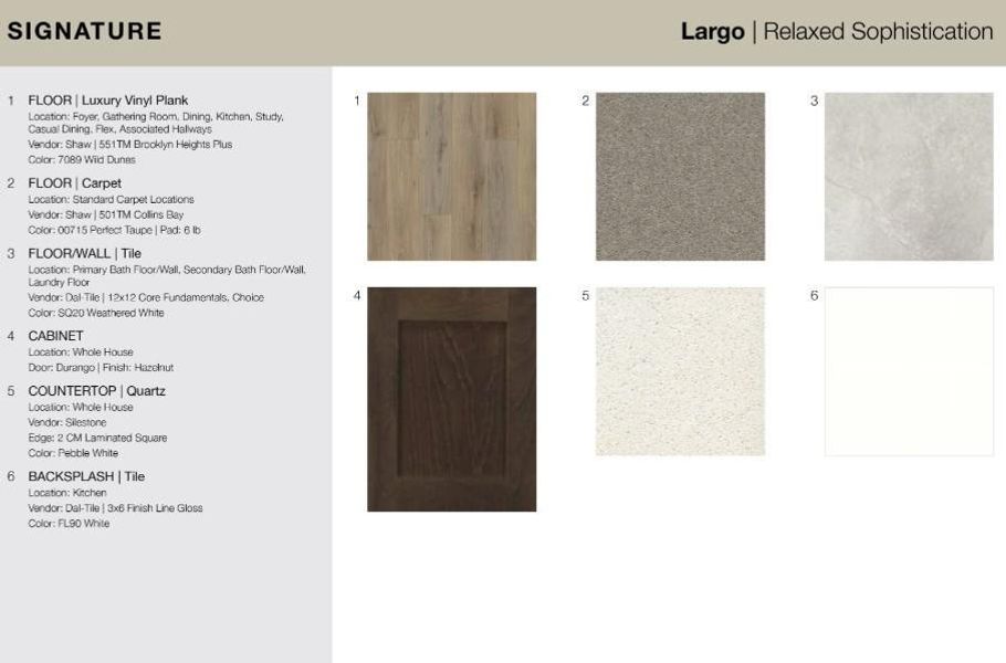 9319 Pentland Valley Lane design selections. Home is currently under construction and selections are subject to change.