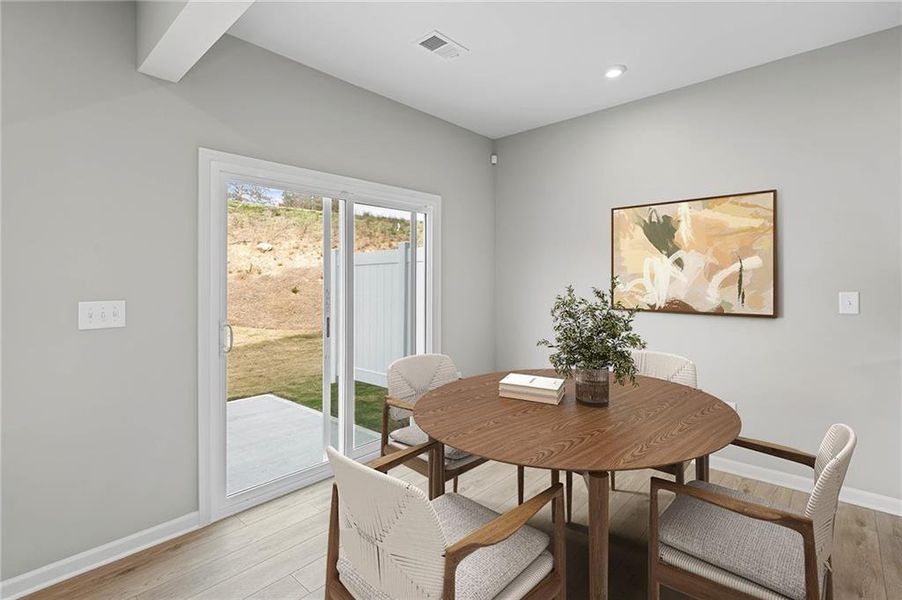 Furnished interior view inside a new home in Villas at Gold Creek, Dawsonville (Image 15).