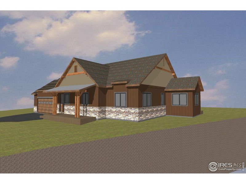 Exterior rendering of this home design in , Estes Park, CO (Image 4).