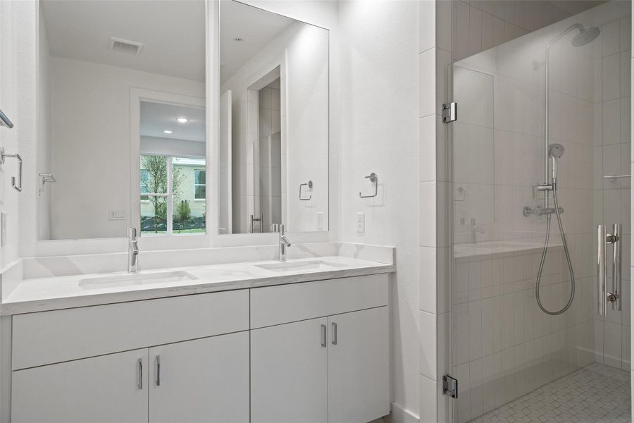Furnished interior view inside a new home in Austin Modern Lofts at Mueller, Austin (Image 24).