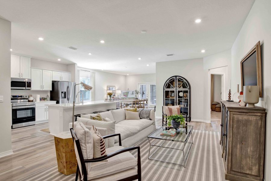 Furnished interior view inside a new home in Bellview Pointe, Pensacola (Image 7).