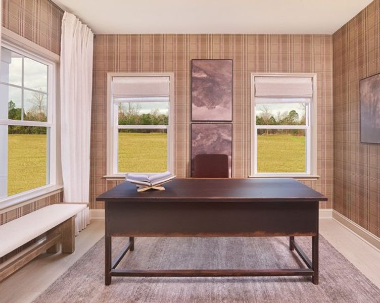 Representative furnished interior of a home built from the Benson by Ashton Woods in The Point, Rolesville (Image 9).
