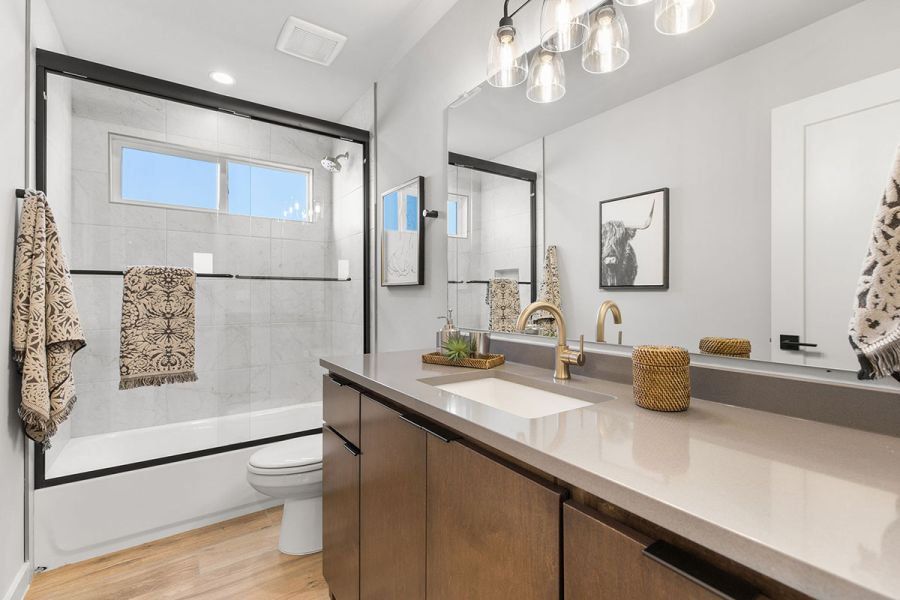 Furnished interior view inside a new home in Whisper Valley, Manor (Image 58). Furnished interior view inside a new home in Whisper Valley, Manor (Image 58).