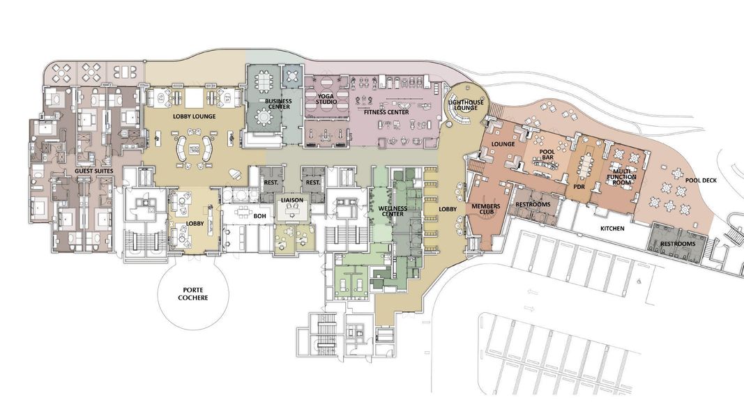 This property features 20,000 SF of amenity space.