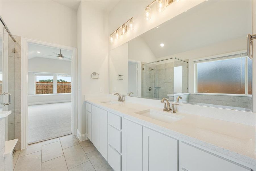 Furnished interior view inside a new home in ArrowBrooke Classic 50, Aubrey (Image 14).