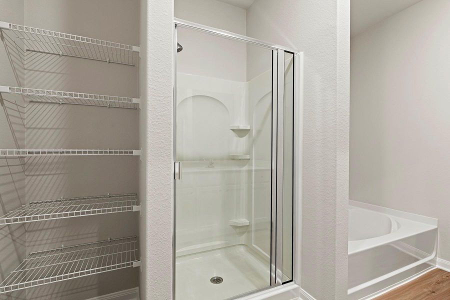 Furnished interior view inside a new home in Canterra Creek, Iowa Colony (Image 4).