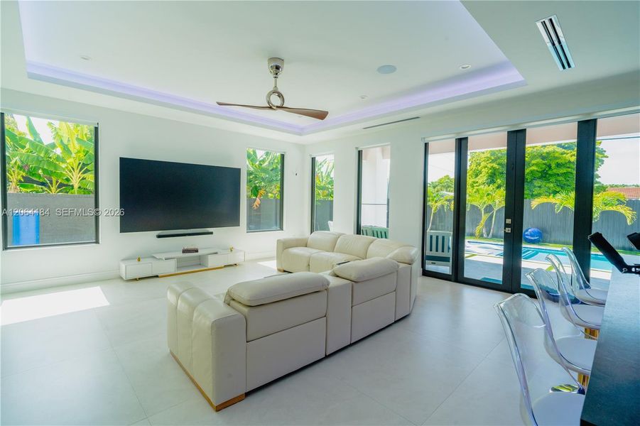 Furnished interior view inside a new home in , Miami (Image 53). Furnished interior view inside a new home in , Miami (Image 53).