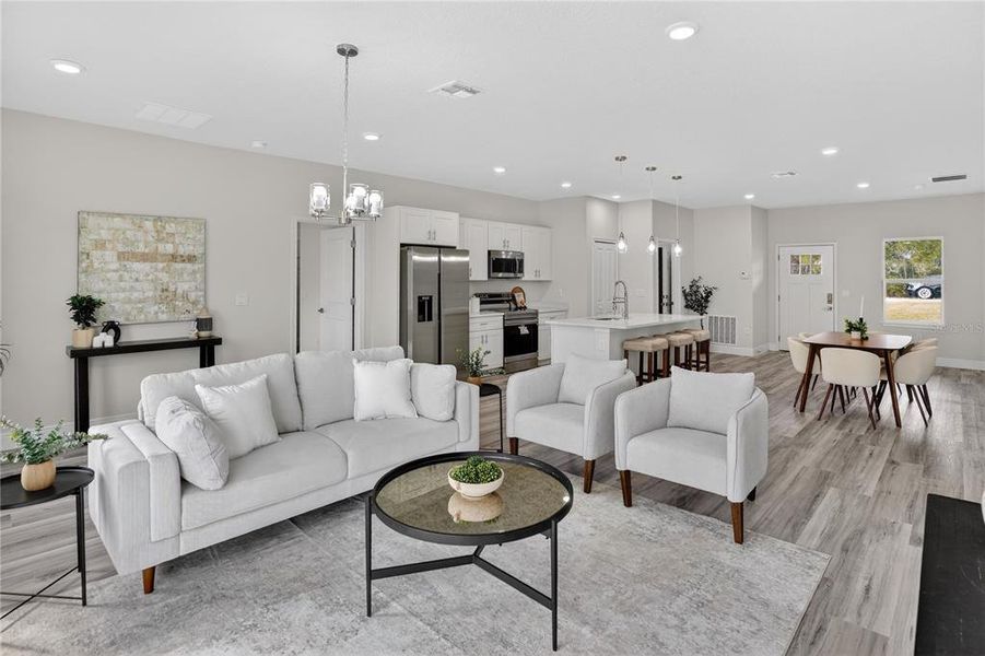 Furnished interior view inside a new home in , Ocala (Image 7). Furnished interior view inside a new home in , Ocala (Image 7).