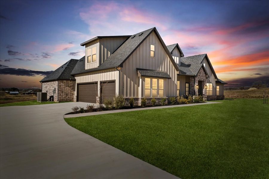 Front exterior of a new home in Brock Heights, Brock, TX, highlighting curb appeal (Image 41).