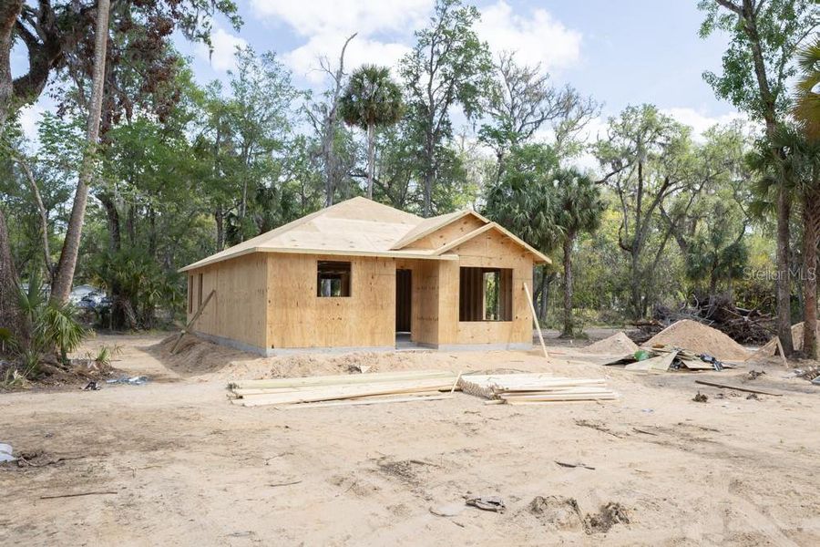 In-progress construction of a new home in , Lake Panasoffkee, FL (Image 6).
