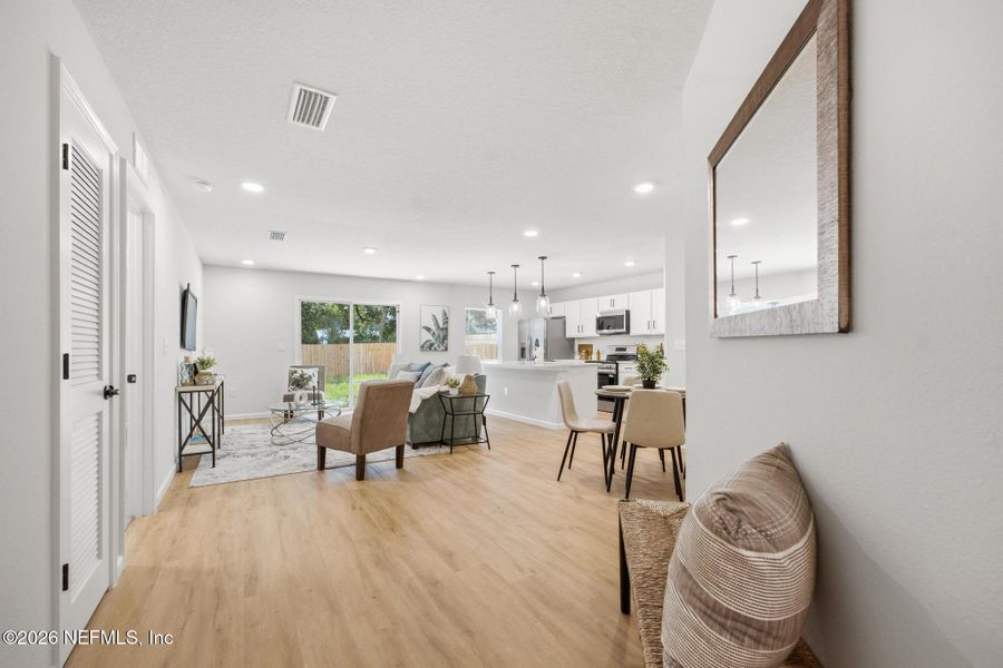 Furnished interior view inside a new home in , Jacksonville (Image 10). Furnished interior view inside a new home in , Jacksonville (Image 10).