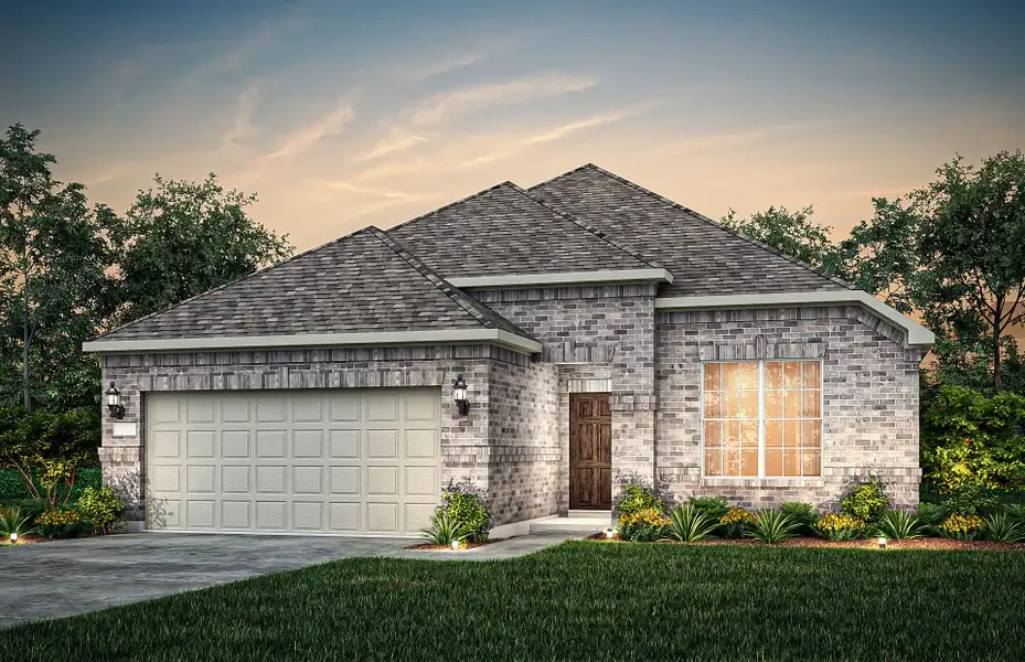 Front exterior of a new home in Rosemary Fields, Godley, TX, highlighting curb appeal (Image 1). Front exterior of a new home in Rosemary Fields, Godley, TX, highlighting curb appeal (Image 1).