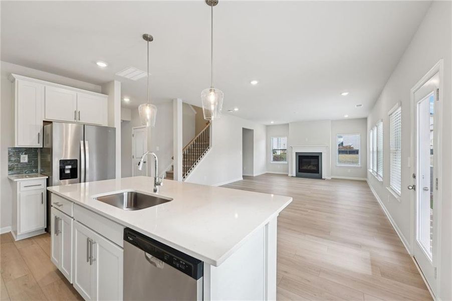Furnished interior view inside a new home in Westmont Preserve, Powder Springs (Image 5).