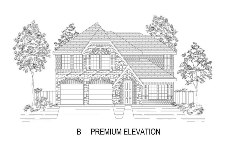 Representative rendering of the exterior for the Cooper F by First Texas Homes (Image 3).