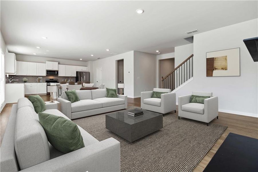 Furnished interior view inside a new home in , Atlanta (Image 6).