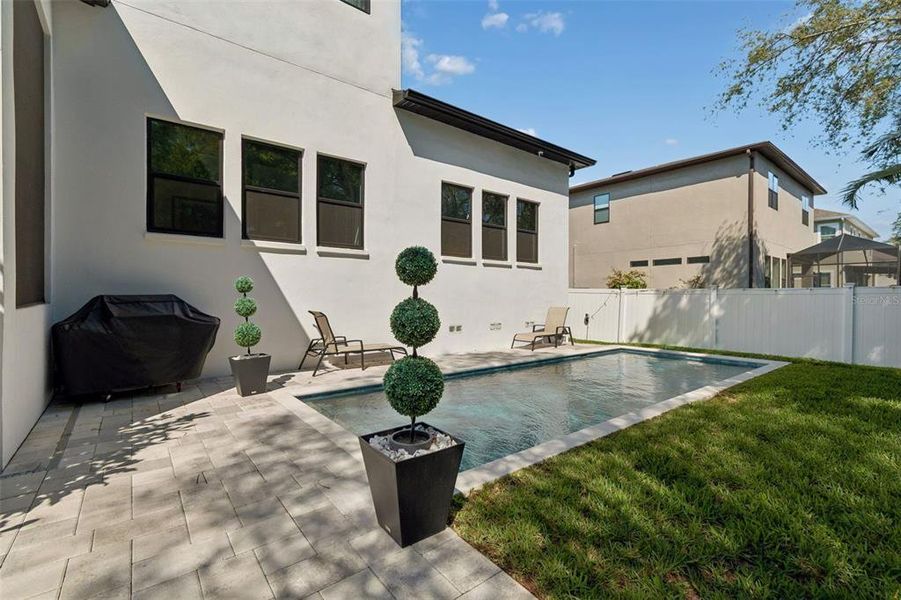 Exterior details and patio area of a home in , Tampa (Image 4). Exterior details and patio area of a home in , Tampa (Image 4).
